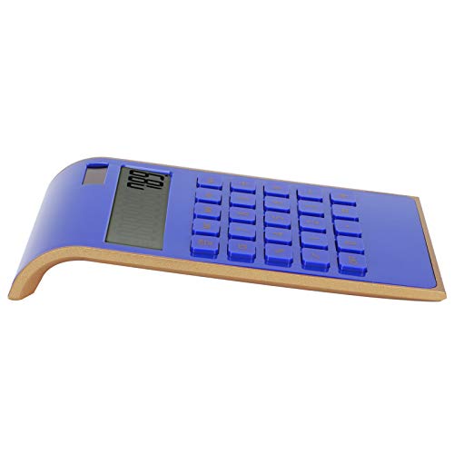 Kadimendium Financial Calculator, Solar Basic Calculator LCD Display Ultra Thin Solar Power Calculator Various Financial calculations for Financial Officer(Blue)