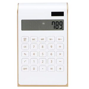 solar calculator compact size financial calculator for office home for financial functions(white)