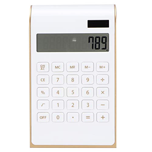 Solar Calculator Compact Size Financial Calculator for Office Home for Financial Functions(White)