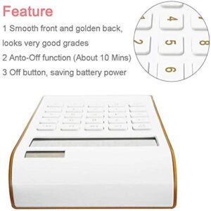 Solar Calculator Compact Size Financial Calculator for Office Home for Financial Functions(White)