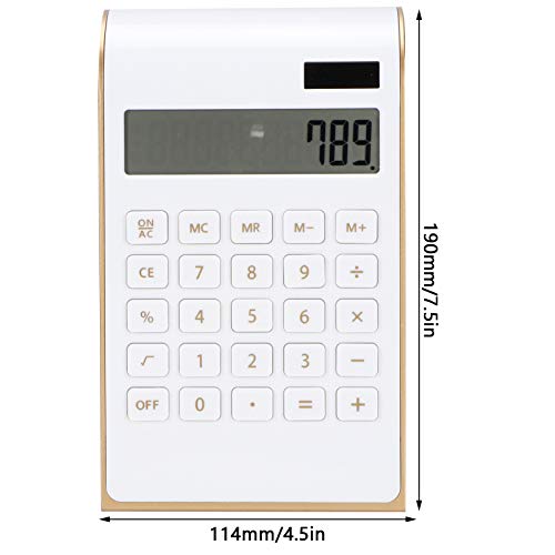 Solar Calculator Compact Size Financial Calculator for Office Home for Financial Functions(White)