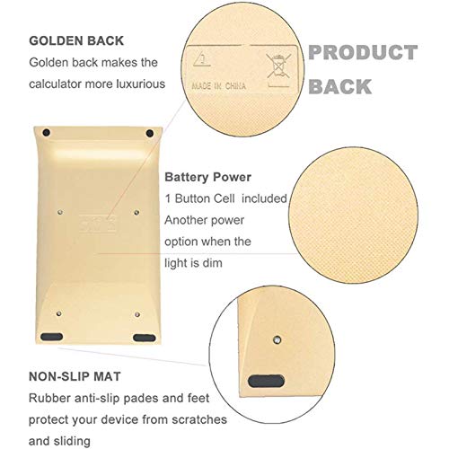 Solar Calculator Compact Size Financial Calculator for Office Home for Financial Functions(White)