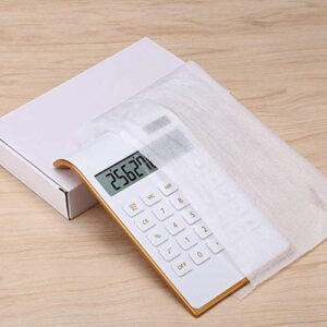 Solar Calculator Compact Size Financial Calculator for Office Home for Financial Functions(White)