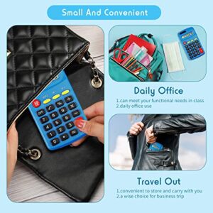 12 Piece Pocket Size Mini Calculators Solar Powered Calculators Handheld 8 Digit Display Basic Calculators Dual Power Basic Calculator Pocket Calculator for Office Students Kids, No Battery