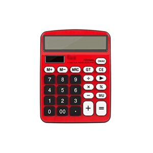 Desktop Calculator Desktop Calculator Solar Battery Dual Power 12 Digit Large LCD Display Financial Dedicated Calculator for Office School Calculators