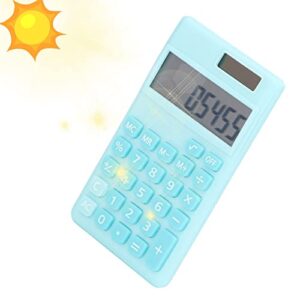 Candy Coloured Calculator with 8 Digit LCD Display, Large Keys Designed for Fast Response, Hand Held Pocket Calculator for Business, Office, Home, Basic Budget, School (Peacock Blue)