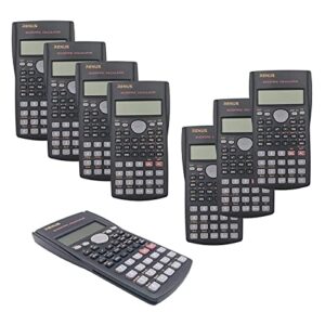renus 8 packs, 2-line engineering scientific calculator function calculator for student and teacher 16 aaa batteries included