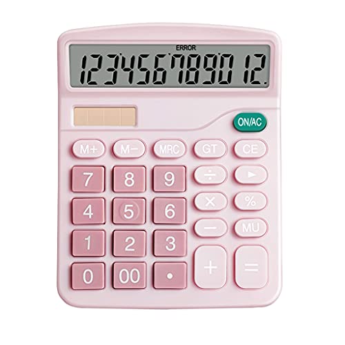 MJWDP Calculator 12 Digits Electronic LCD Large Screen Desktop Calculators Home Office School Calculators Financial Accounting Tools (Color : D)