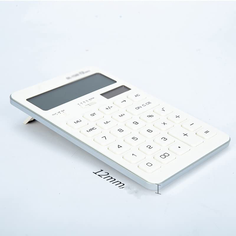 MJWDP Calculator Learning Color Financial Accounting Office Calculator Simple Dual Power Solar 12 Digit Display Calculator (Color : D, Size