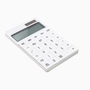mjwdp calculator 12-digit display big button financial office calculator large screen dual power system portable calculator (color : black, size