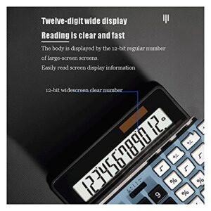 Calculator,Standard Function Desktop Calculators with Large 12 Digit LCD Display and Big Button, Financial Accounting Calculator for Office,Desk, Home, School (Color : Silver)