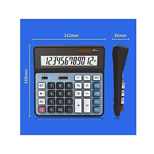 Calculator,Standard Function Desktop Calculators with Large 12 Digit LCD Display and Big Button, Financial Accounting Calculator for Office,Desk, Home, School (Color : Silver)