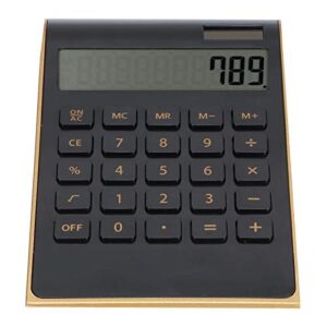 financial calculator, dual power choose solar calculator, for home office gifts business(black)