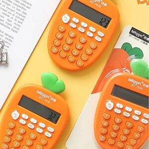 DOITOOL Carrot Shape Electronic Calculator Portable 12- Digit Calculator Office Stationery for Deli Financial Office (Orange) Practical Tool