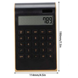 Plastic Financial Calculator Solar Calculator 10 Digits for Office Home(Black)