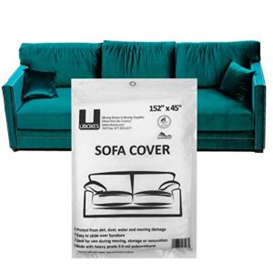 Uboxes Sofa Protective Poly Covers, 152 x 45 in, 1 Pack