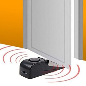 EMDMAK Door Stop Alarm with 120DB Siren Door Stop for Home & Travel (Black) (Pack of 2)