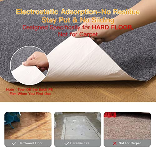 Office Chair Mat for Hardwood & Tile Floor, 55"x35" Computer Gaming Rolling Chair Mat, Under Desk Low-Pile Rug, Large Anti-Slip Floor Protector for Home Ofiice(Dark Gray)