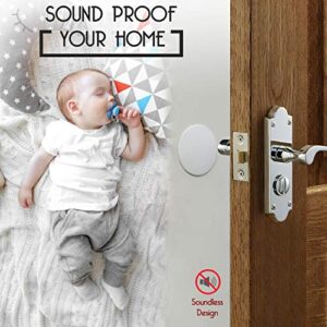 Door Stopper Wall Protector Large 3.15" (4 PCS) - Door Stop with Strong Back Adhesive - Quiet and Shock Absorbent Silicone Wall Protectors from Door Knobs - Protects Every Wall Surface