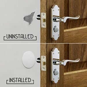 Door Stopper Wall Protector Large 3.15" (4 PCS) - Door Stop with Strong Back Adhesive - Quiet and Shock Absorbent Silicone Wall Protectors from Door Knobs - Protects Every Wall Surface