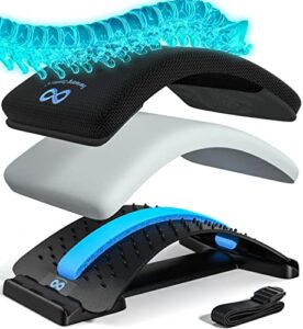 back stretcher for lower back pain relief – get spine decompression & back decompression with this adjustable back stretching device – the ultimate back pain relief products – everlasting comfort