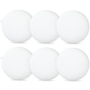 [ 3.15″ ] door stoppers wall protector, 6 pcs large white silicone door bumpers with strong thickened adhesive, shock absorbent door knobs wall protectors to cover up damage and protect wall surfaces