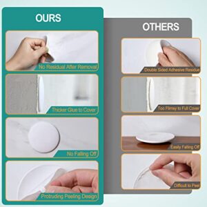 [ 3.15" ] Door Stoppers Wall Protector, 6 PCS Large White Silicone Door Bumpers with Strong Thickened Adhesive, Shock Absorbent Door Knobs Wall Protectors to Cover up Damage and Protect Wall Surfaces