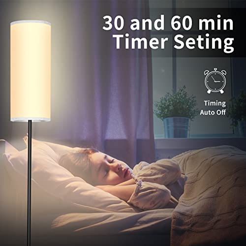 Karjoefar Floor Lamp for Living Room, Modern Floor Lamp with Remote Control, Stepless Dimmable 12W Bulb Included, Standing Lamp Tall Lamps for Living Room Bedroom