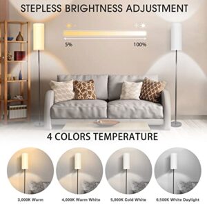 Karjoefar Floor Lamp for Living Room, Modern Floor Lamp with Remote Control, Stepless Dimmable 12W Bulb Included, Standing Lamp Tall Lamps for Living Room Bedroom