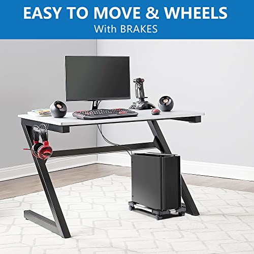 LABOBOLE Computer Tower Stand, Premium PC Tower Stand, PC Stand, Desktop Stand with Rolling Caster Wheels, Computer Stand for Gaming PC Case, CPU Stand Fits Most Gaming PC and Printer Under Desktop