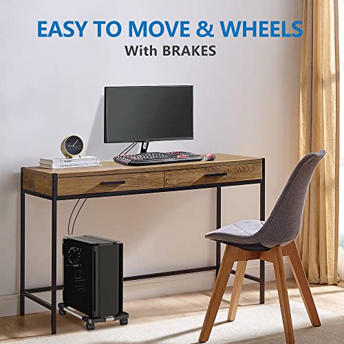 LABOBOLE Computer Tower Stand, Premium PC Tower Stand, PC Stand, Desktop Stand with Rolling Caster Wheels, Computer Stand for Gaming PC Case, CPU Stand Fits Most Gaming PC and Printer Under Desktop