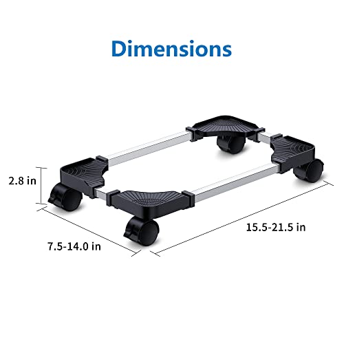 LABOBOLE Computer Tower Stand, Premium PC Tower Stand, PC Stand, Desktop Stand with Rolling Caster Wheels, Computer Stand for Gaming PC Case, CPU Stand Fits Most Gaming PC and Printer Under Desktop