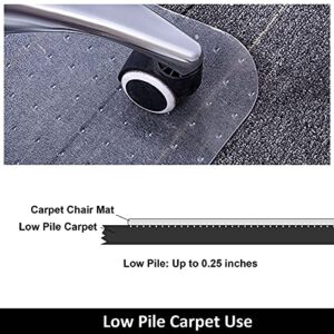 AiBOB Chair Mat for Low Pile Carpet Floors, Flat Without Curling, 36 X 48 in, Office Carpeted Floor Mats for Computer Chairs Desk
