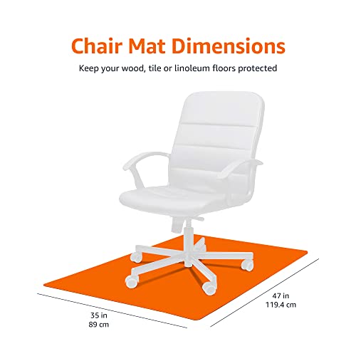 Amazon Basics Vinyl Chair Mat Protector for Hard Floors - 47 x 35 inches