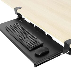 VIVO Large Keyboard Tray Under Desk Pull Out with Extra Sturdy C Clamp Mount System, 27 (33 Including Clamps) x 11 inch Slide-Out Platform Computer Drawer for Typing, Black, MOUNT-KB05E