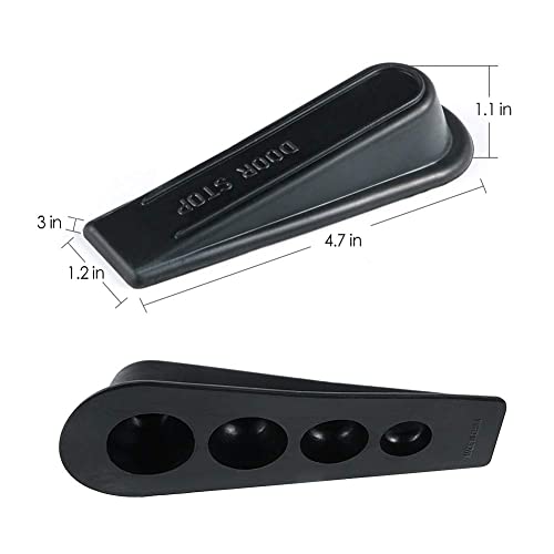 Rubber Doorstopper Wedge Suitable for All Floors Non-Scratching and Anti-Slip Design (5 Packs)