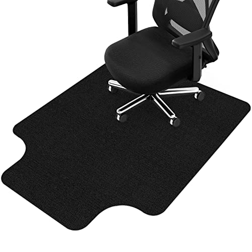 Hardwood/Tile Floor Chair Mat,Rolling Chair Mat,Protects Floors,Suitable for Home,Work,Game,Non-Slip Not Stuck Wheel,Easy to Clean,with Lip,Black(48"x36")