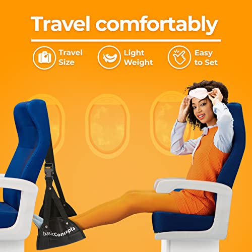 Airplane Footrest (Travel Comfortably), Perfect Airplane or Office Footrest to Relax Your Feet - Airplane Foot Hammock for Airplane Travel Accessories, Desk Foot Hammock, Airplane Essentials
