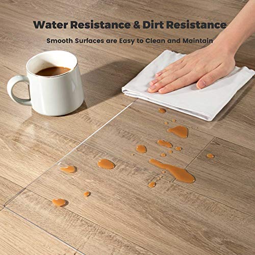 Yecaye Office Chair Mat for Hardwood Floor, 48"×36" Clear Office Floor Mat, Computer&Desk Chair Mat, 2mm Thick PVC Heavy Duty Floor Protector Chair Mats for Rolling Chairs, Can't be Used on Carpet