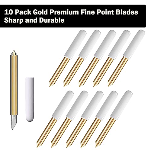 10PCS Premium Fine Point Blade Compatible with Cricut Maker/Maker 3 Cutting Machines, Niantime Replacement Cutting Blades Compatible with Explore Air/Air 2/Explore Air 3, (Premium Fine Point Blades)