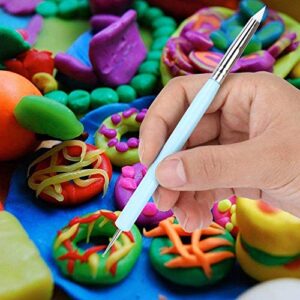 Yagugu Silicone Clay Sculpting Tool - 10Pcs Modeling Dotting Tool for Pottery Craft, Rock, Nail, Blending, Drawing