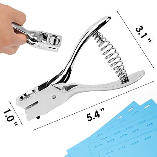 MROCO Hole Punch Slot Punch Badge Hole Punch for ID Cards,Hand Held,No Burrs Holes,One Slot Hole Puncher for ID Badges Hole Punch for Badge,Metal Hole Punch for ID Cards,Badge Holes,15mm x 3mm Hole