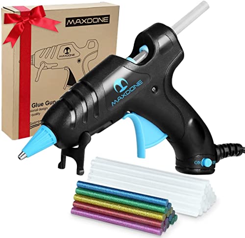 Hot Glue Gun Mini Glue Gun - MAXDONE Glue Gun Kit Glue Sticks 30PCS Crafting High Temp Heat up Fast Small Clear and Colored Sticks, Ideal for Quick Repairs DIY Projects Arts Classroom 20W New Releases