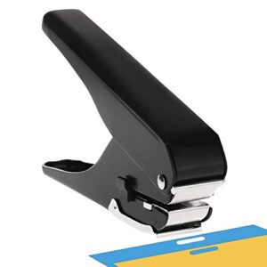 mylifeunit slot puncher, badge hole punch for id card, pvc slot and paper, heavy-duty hole punch for pro use