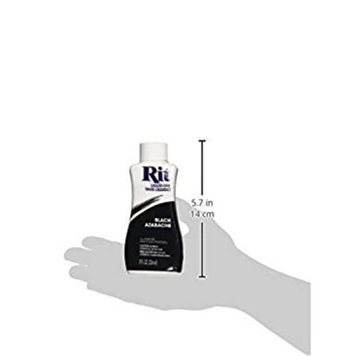 Rit Liquid Fabric Dye Black 8 Ounces, Pack of 3