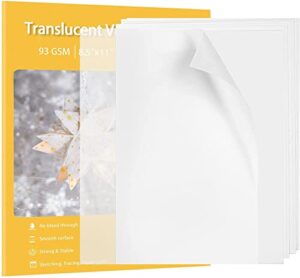 vellum paper translucent printable 110 sheets 8.5×11 inches for wedding invitations,scrapbook project (8.5×11 inches, 93gsm/63lbs)