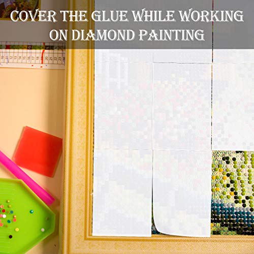 100 Pieces Diamond Painting Release Paper Double-Sided Release Paper Non-Stick Diamond Painting Cover Replacement Paper, 5.9 x 3.9 Inch