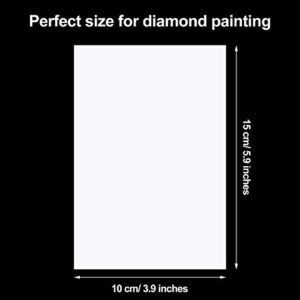 100 Pieces Diamond Painting Release Paper Double-Sided Release Paper Non-Stick Diamond Painting Cover Replacement Paper, 5.9 x 3.9 Inch