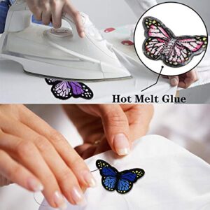 20pcs Butterfly Iron on Patches, 2 Size Embroidered Sew Applique Repair Patch