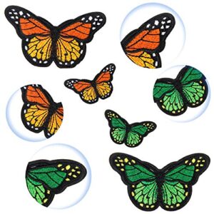 20pcs Butterfly Iron on Patches, 2 Size Embroidered Sew Applique Repair Patch